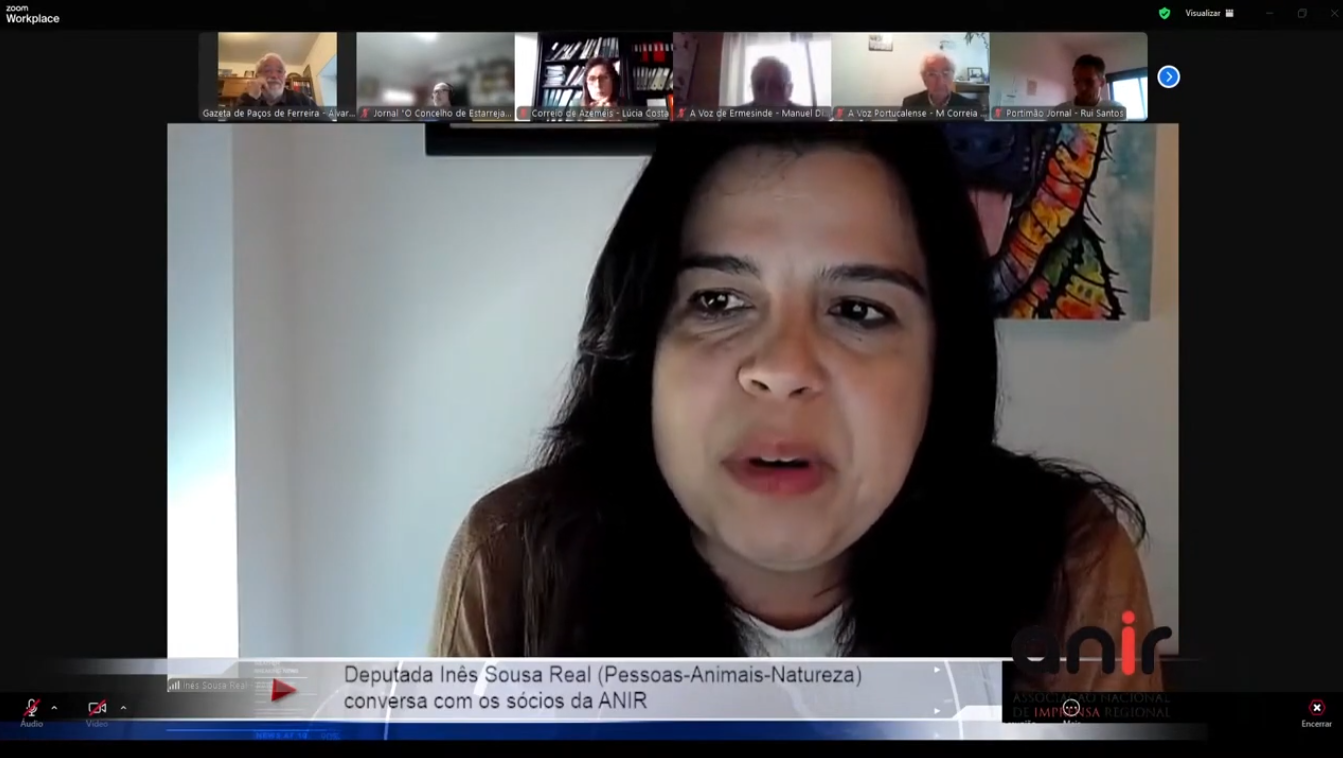 Resumo da conversa que INÊS SOUSA REAL (PAN) teve com os sócios da ANIR